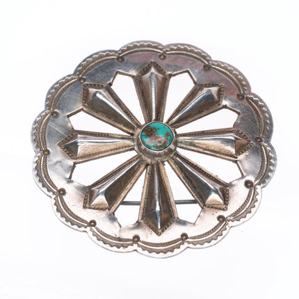 c1940 UITA3 Navajo sterling silver/turquoise pin/brooch