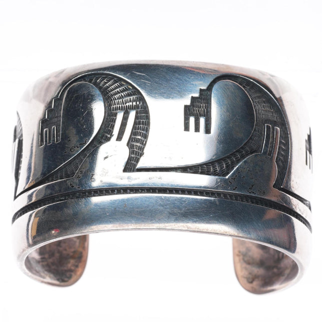 6.3" Wayne & Emory Sekaquaptewa shop Hopi-crafts sterling silver cuff bracelet