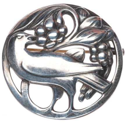 Vintage Georg Jensen Denmark 175 sterling silver bird pin/brooch