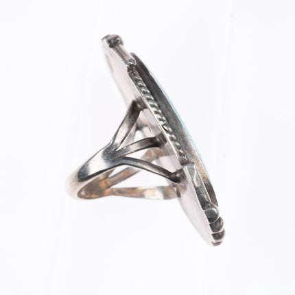 sz5.5 c1940's Large Navajo high grade turquoise sterling silver ring