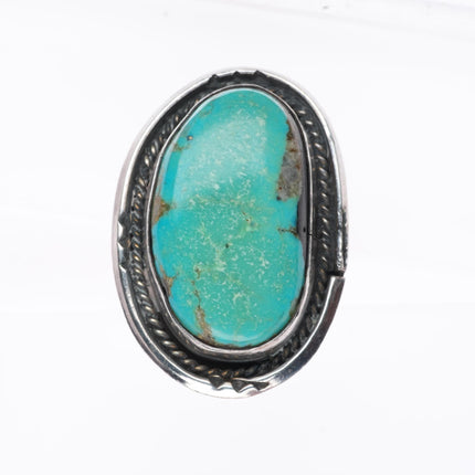 sz6.25 vintage Navajo sterling silver green turquoise large ring