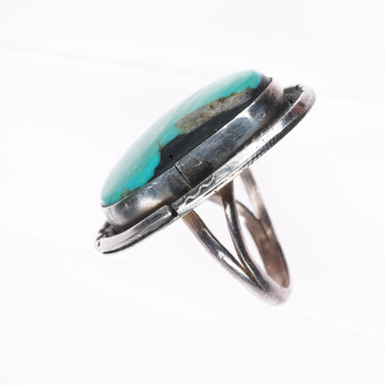 sz6.25 vintage Navajo sterling silver green turquoise large ring