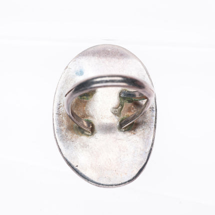 sz6.25 vintage Navajo sterling silver green turquoise large ring