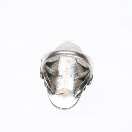 sz6.25 c1930's  vintage Navajo sterling silver ring with nice turquoise