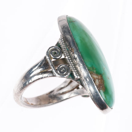 sz6.25 c1930's  vintage Navajo sterling silver ring with nice turquoise