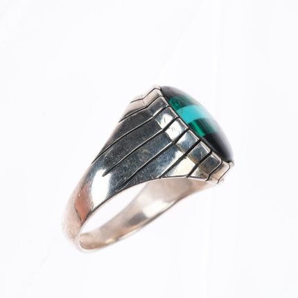 sz13 vintage southwestern sterling silver turquoise, onyx, lapis men's ring