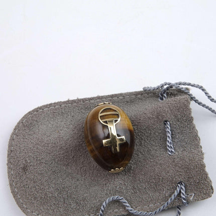 Ilias Lalaounis (1920 - 2013) 18k gold on Tigers Eye Easter Egg - Estate Fresh Austin