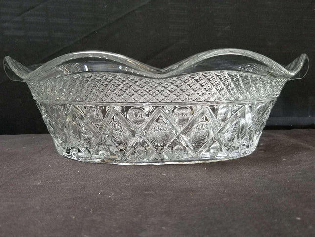 Imperial Cape Cod Large Oval ruffled Console Bowl 11.75" x 8" x 3.75" deep - Estate Fresh Austin