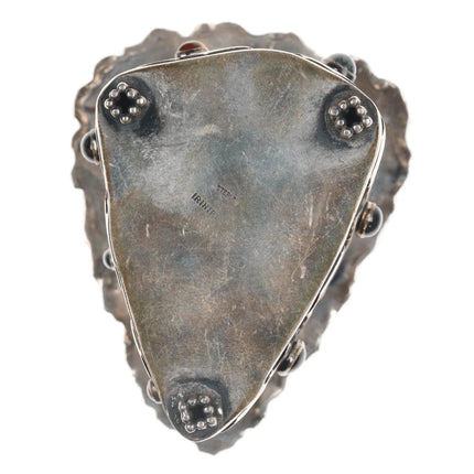 Iriniri Gemstone mounted Sterling silver box/pendant/pin - Estate Fresh Austin