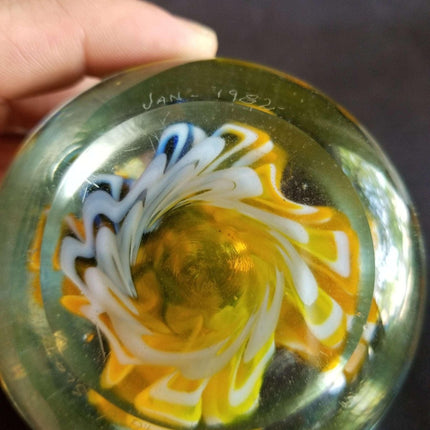 Irving J Slotchiver Nashville Art Glass Paperweight Deceased Studio Glass Artist - Estate Fresh Austin