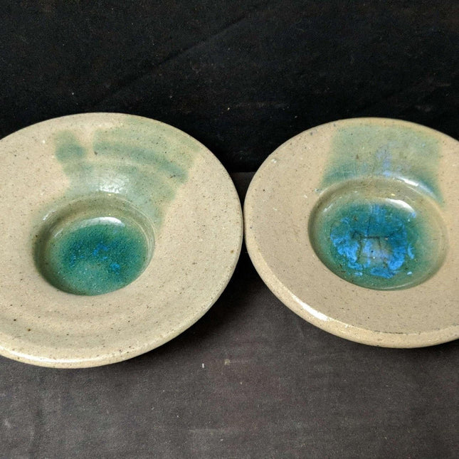 Ishmael Soto(1932 - 2017) Austin Texas Studio Pottery Candle Bowls - Estate Fresh Austin