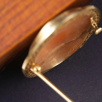 Italian 10k Gold Filigree cameo - Estate Fresh Austin