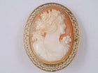 Italian 10k Gold Filigree cameo - Estate Fresh Austin