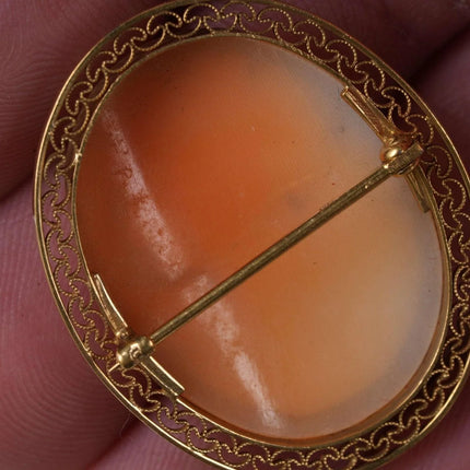 Italian 10k Gold Filigree cameo - Estate Fresh Austin