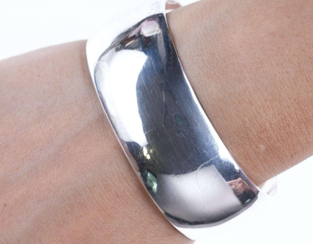J Wright Modernist Southwestern sterling cuff bracelet - Estate Fresh Austin