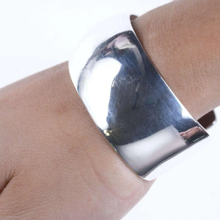 J Wright Modernist Southwestern sterling cuff bracelet - Estate Fresh Austin