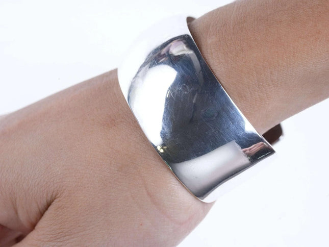 J Wright Modernist Southwestern sterling cuff bracelet - Estate Fresh Austin