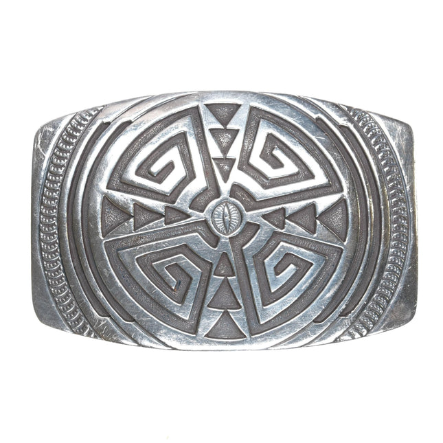 J Yellowhorse Navajo Sterling maze belt buckle - Estate Fresh Austin