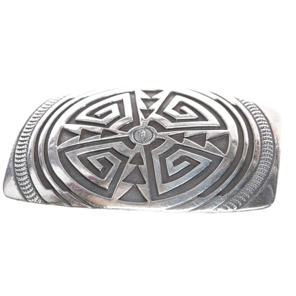 J Yellowhorse Navajo Sterling maze belt buckle - Estate Fresh Austin