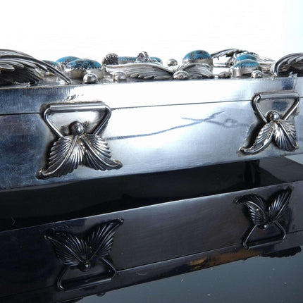 Jacob Troncosa San Felipe Pueblo Navajo Sterling Turquoise Table Box Bears - Estate Fresh Austin