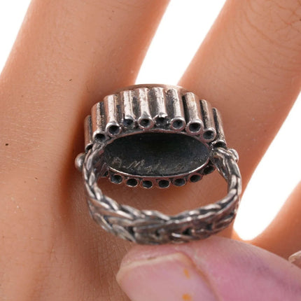 Jadeite Sterling Handmade artisan ring - Estate Fresh Austin