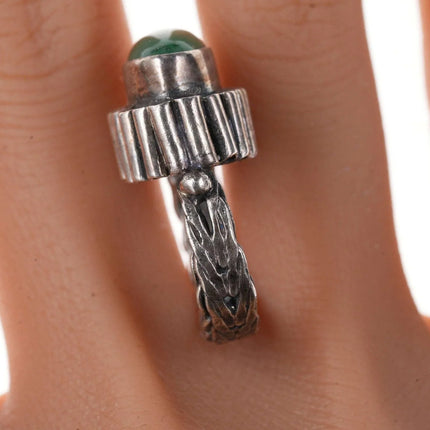 Jadeite Sterling Handmade artisan ring - Estate Fresh Austin