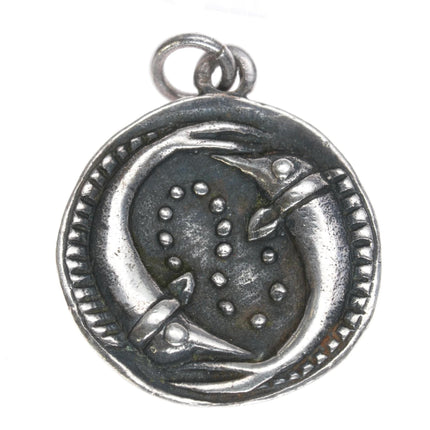 James Avery Retired Zodiac large Charm/Pendant (Pisces) in sterling - Estate Fresh Austin