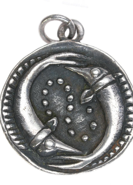 James Avery Retired Zodiac large Charm/Pendant (Pisces) in sterling - Estate Fresh Austin