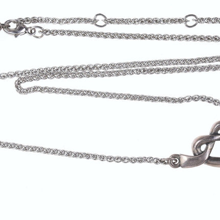 James Avery Sterling heart knot necklace a - Estate Fresh Austin