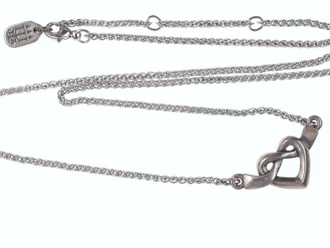 James Avery Sterling heart knot necklace a - Estate Fresh Austin