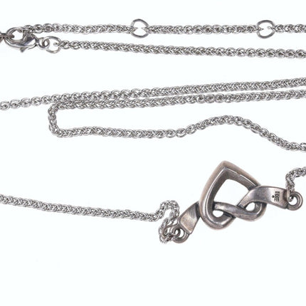 James Avery Sterling heart knot necklace a - Estate Fresh Austin