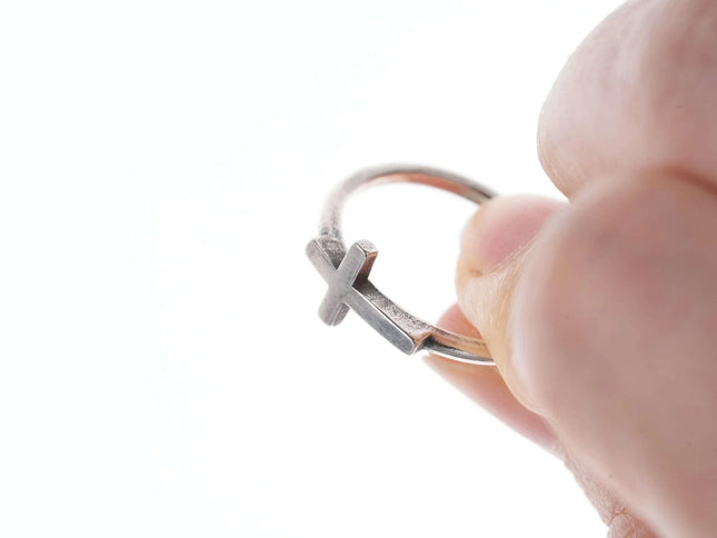 James Avery Sterling Horizon cross ring - Estate Fresh Austin