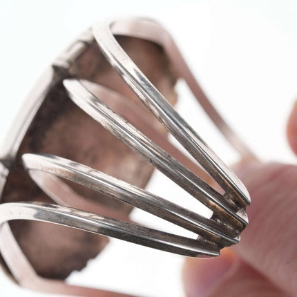 James Shay Navajo Sterling Chrysocolla cuff bracelet - Estate Fresh Austin