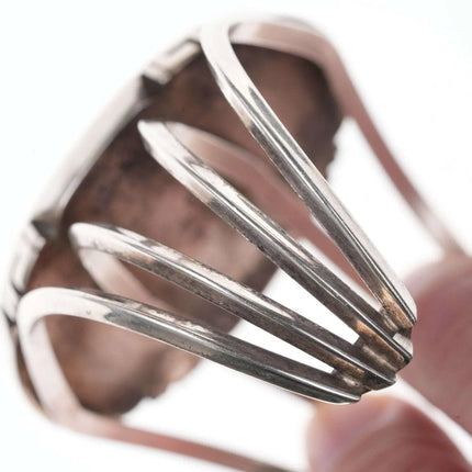 James Shay Navajo Sterling Chrysocolla cuff bracelet - Estate Fresh Austin