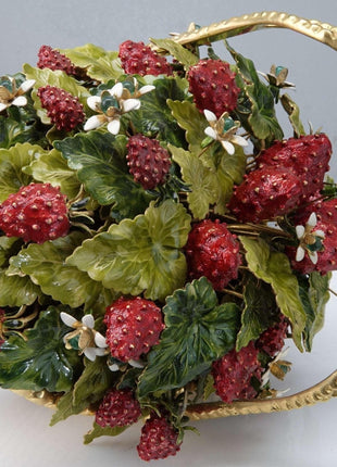 Jane Hutcheson Fleurs des Siecles Strawberry Basket with Jewel flowers - Estate Fresh Austin