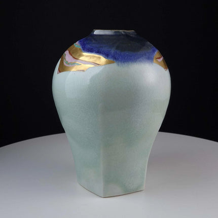 Japanese Rokusan-Saku decorated Art pottery Vase - Estate Fresh Austin