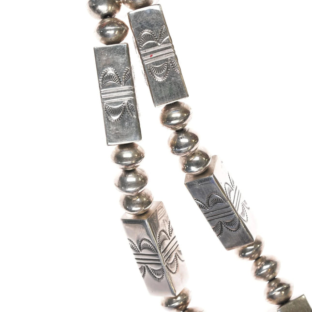 Jasper Nelson Navajo Pearl sterling beaded necklace - Estate Fresh Austin