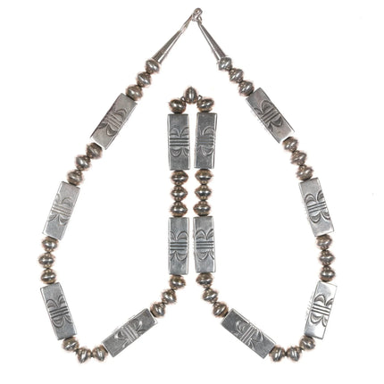 Jasper Nelson Navajo Pearl sterling beaded necklace - Estate Fresh Austin