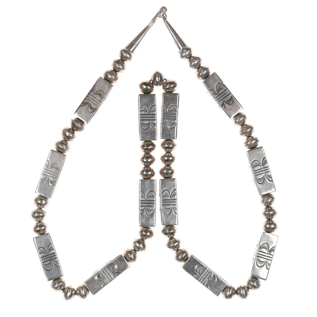 Jasper Nelson Navajo Pearl sterling beaded necklace - Estate Fresh Austin