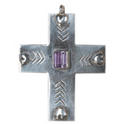 JB Southwestern sterling amethyst hearts cross pendant - Estate Fresh Austin