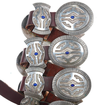 Jefferson Brown Navajo sterling lapis concho belt - Estate Fresh Austin