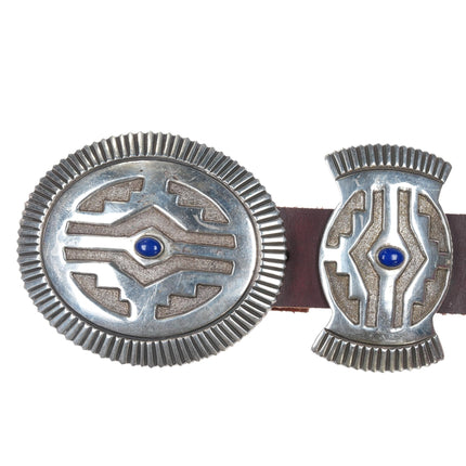 Jefferson Brown Navajo sterling lapis concho belt - Estate Fresh Austin