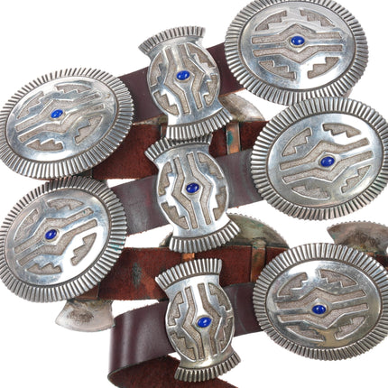 Jefferson Brown Navajo sterling lapis concho belt - Estate Fresh Austin