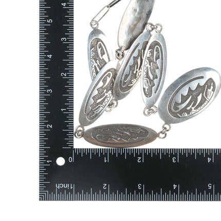 Jerome Begay Navajo Overlay Style Sterling Conchos necklace - Estate Fresh Austin