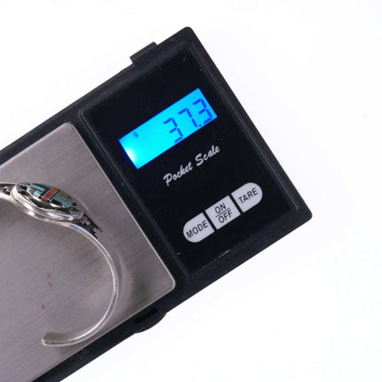 Jerry Cowboy Navajo Sterling silver Multi-stone channel inlay bracelet - Estate Fresh Austin