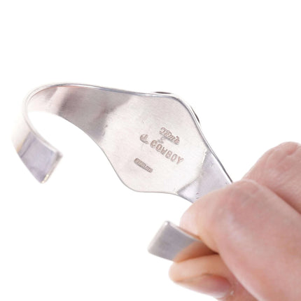 Jerry Cowboy Navajo Sterling silver Multi-stone channel inlay bracelet - Estate Fresh Austin