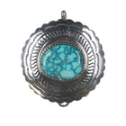 Jim Calladitto Navajo Sterling high grade turquoise pendant - Estate Fresh Austin