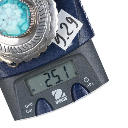 Jim Calladitto Navajo Sterling high grade turquoise pendant - Estate Fresh Austin