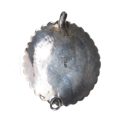 Jim Calladitto Navajo Sterling high grade turquoise pendant - Estate Fresh Austin