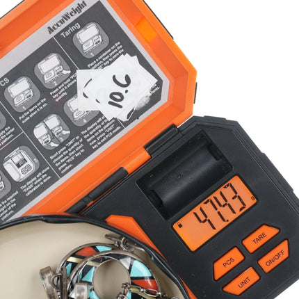 John and Rosalie Bowannie Zuni Sterling multi-stone intarsia inlay necklace - Estate Fresh Austin